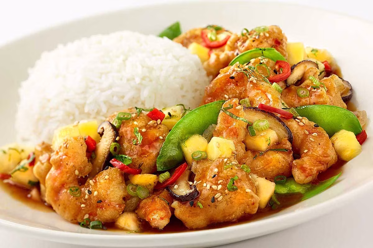 Crispy Pineapple Chicken and Shrimp - The Cheesecake Factory Menu Prices 2026